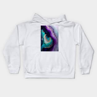 Deep Cyclone - Abstract Alcohol Ink Resin Art Kids Hoodie